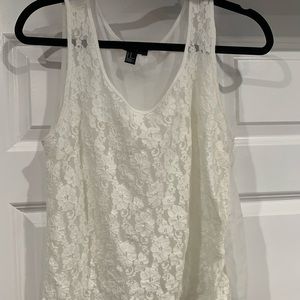 White floral tank top